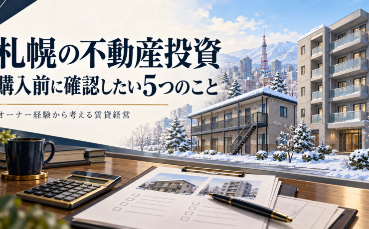 札幌の不動産投資｜オーナー経験から伝える購入前の5つの確認ポイント