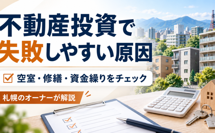 不動産投資で失敗しやすい5つの原因｜札幌のオーナーが空室・修繕・資金繰りを解説