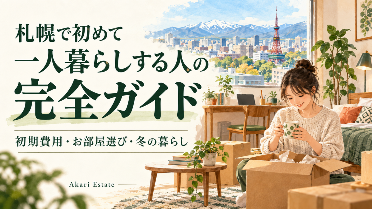 札幌で初めて一人暮らしする人の完全ガイド