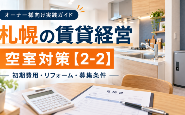 札幌のアパート・マンションオーナーのための空室対策【2-2】｜初期費用・リフォーム・募集条件