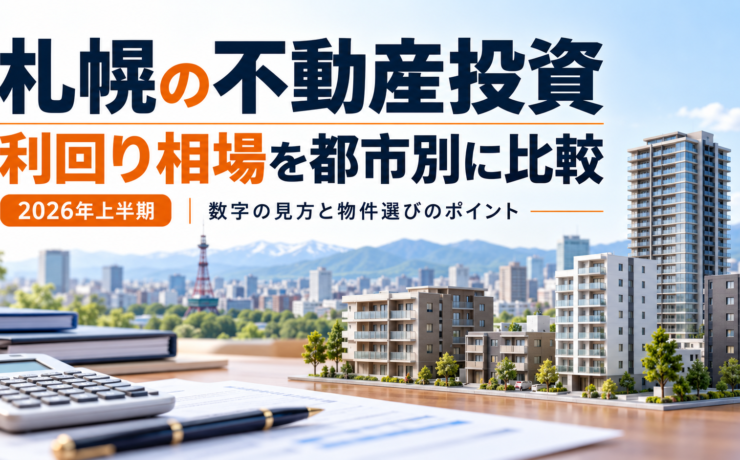 札幌の不動産投資の利回り相場は？政令指定都市20市を比較【2026年上半期】