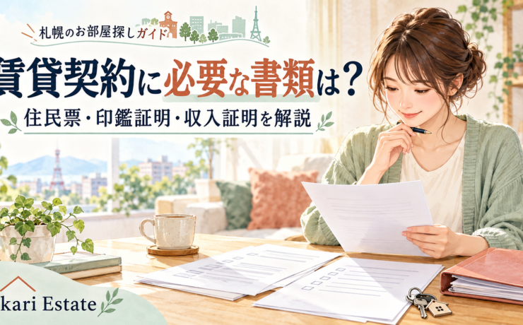 札幌の賃貸契約に必要な書類一覧｜住民票・印鑑証明・収入証明の準備