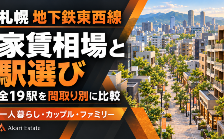 札幌・地下鉄東西線の家賃相場｜全19駅の比較と駅選び