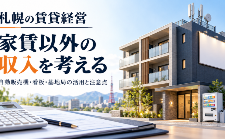札幌の賃貸経営｜家賃以外の収入源と注意点【自動販売機・看板・基地局】