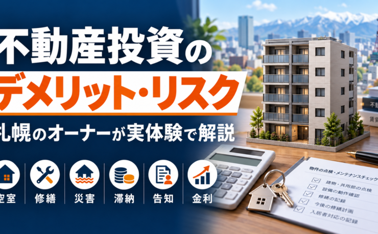 不動産投資のデメリット・リスク6つと対策｜札幌のオーナーが実体験で解説
