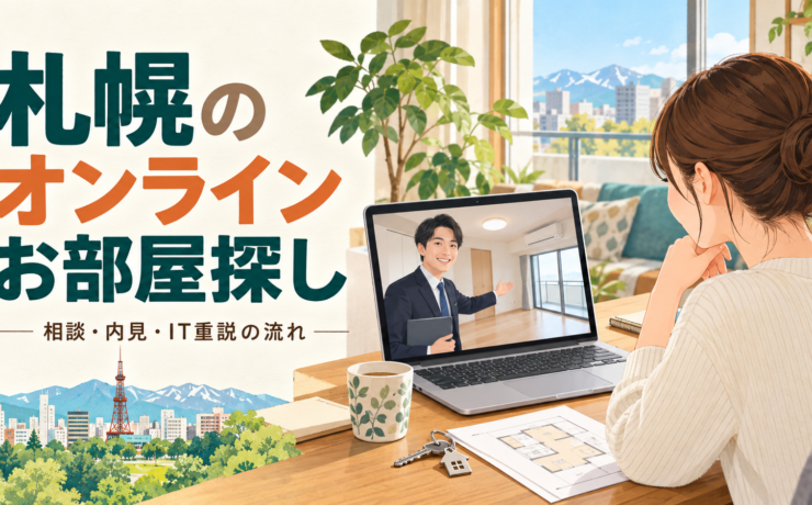札幌のオンラインお部屋探し｜来店不要の相談・内見・IT重説の流れ