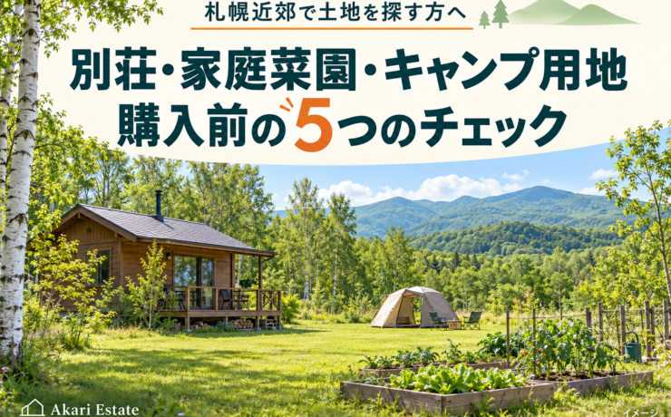 札幌近郊の別荘・家庭菜園・キャンプ用地｜購入前に確認する5つのポイント