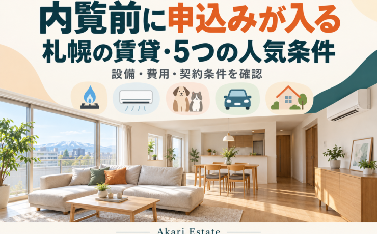 札幌の賃貸で人気の条件5選｜内覧前の申込みで確認したいポイント