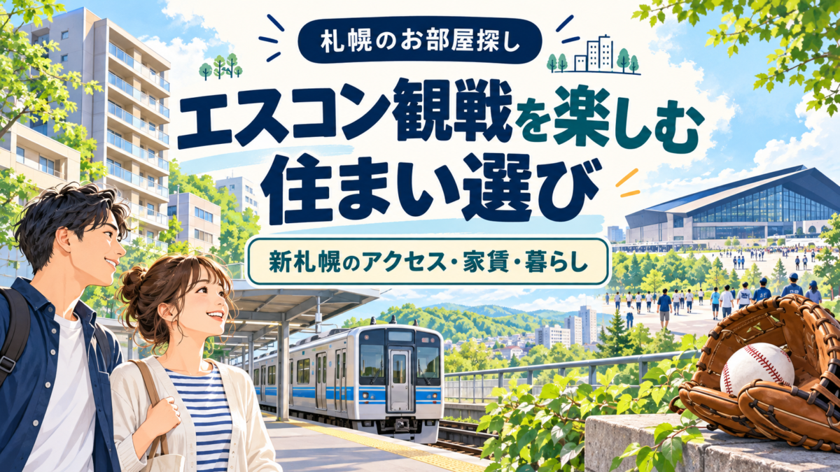 エスコン観戦に便利な新札幌の賃貸｜球場へのアクセス・家賃相場・住みやすさ