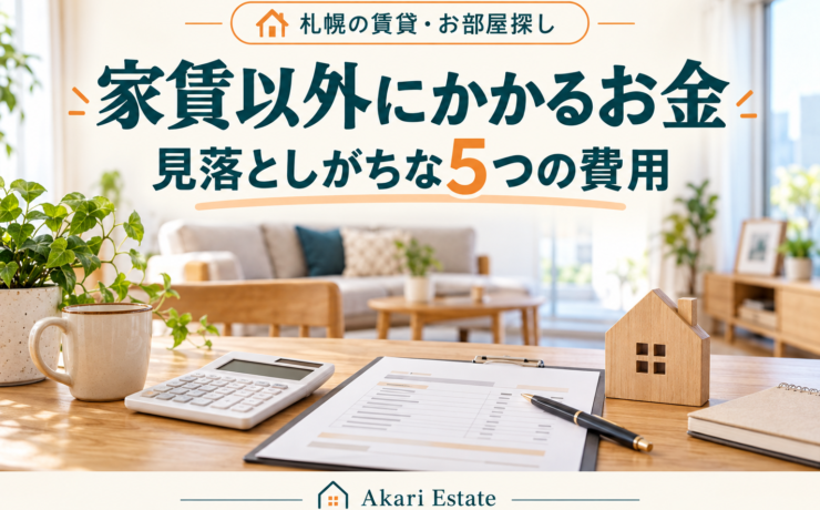 札幌の賃貸で家賃以外にかかる費用5選｜毎月の総額・保証料・更新料