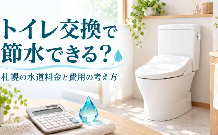 札幌のトイレ交換で水道代はいくら節約？節水効果・交換費用・回収年数