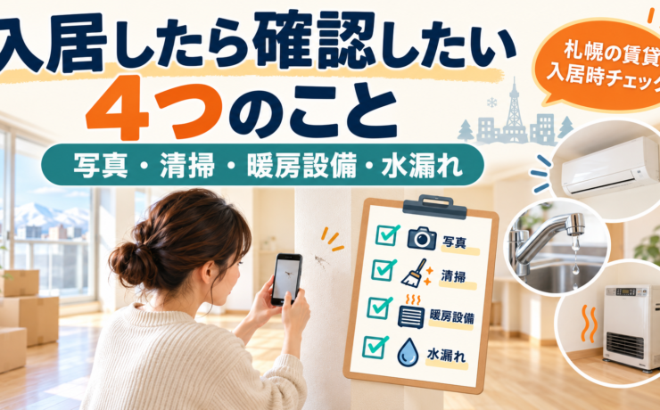 札幌の賃貸で入居時に確認する4つのポイント｜写真・清掃・設備・水漏れ