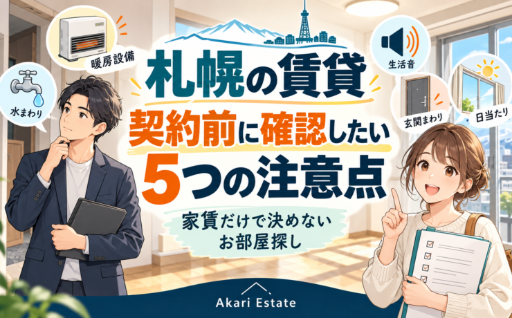 札幌の賃貸契約前に確認したい5つの注意点